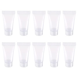 PATIKIL 5ml Squeeze Tube, 20 Pack Empty Cosmetic Tubes Plastic with Flip Lid for Travel Household, Clear