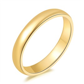 KOOLFIN 14K Gold Rings For Women Gold Cigar Band Rings For Women & Men The Symbol Of Status Light Luxury 5-9 (8)