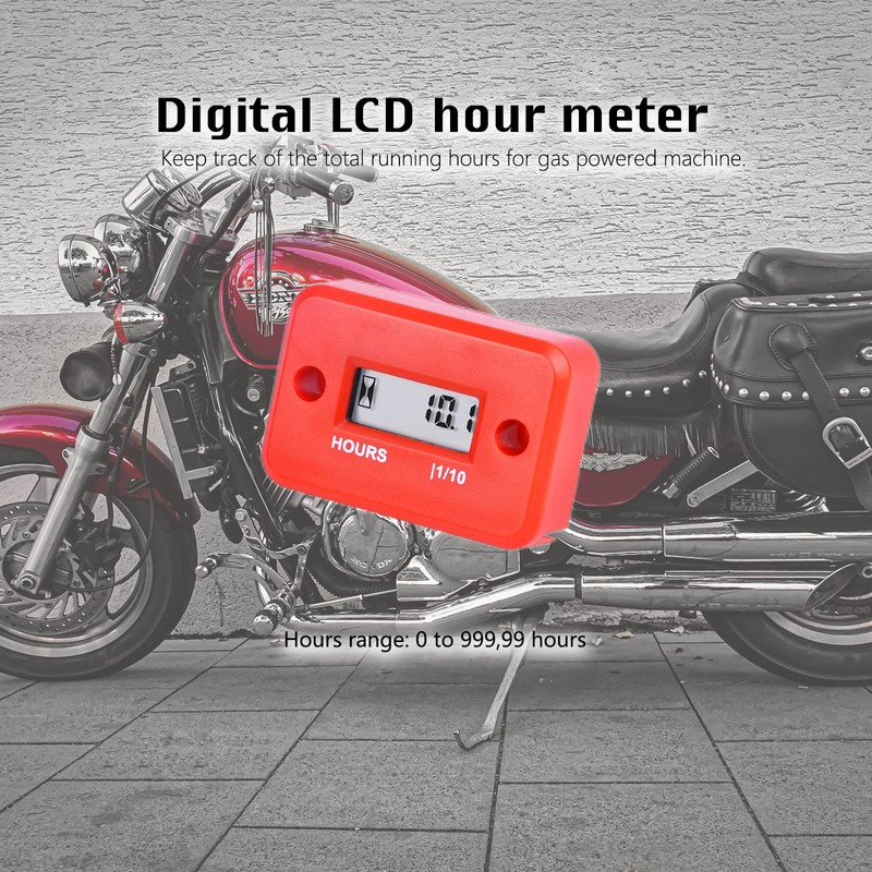 HonorMeet Digital Small Engine Hour Counter, Total Operating Hour Counter
