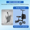 BlessReach Knee Scooter for Adults for Foot Injuries, 8'' Rubber
