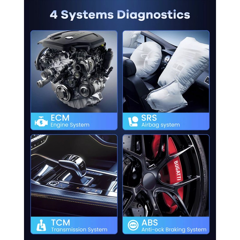 MUCAR CS4 OBD2 Scanner ABS SRS Code Reader Car Check