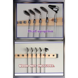 [JINTECH] Golf Club Organize Holder, Wall Display, Wall Hanger, Rack, Mount [15 Holder Set] (Head up - 10mm - 15set)