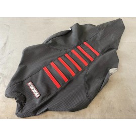 Yamaha 2009-2020 Yamaha YFZ 450R Seat Cover All Black / Red Ribs  GRIPPER QUAD #201