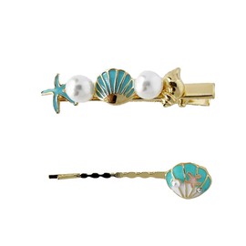 Campanula 327 Hair Clip & Hairpin Set, Marine Blue, Storage Bag Included, Stylish, Adult Hair Accessory