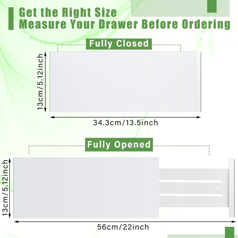 DoubleFill 4 Pcs Deep Bamboo Drawer Dividers, Deep Kitchen Dresser