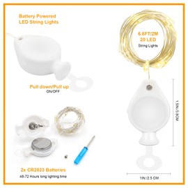 AGOTD 3x 20er Micro LED Lichterketten, 2M Silberdraht Mini Lichterkette Batteriebetrieben, Dekolichter für Party, Hochzeit, Weihnachten, Garten & Innenbereich (Warmweiß)