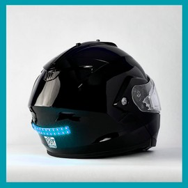 BITEHARDER Snowmobile Helmet Safety Light - Aqua