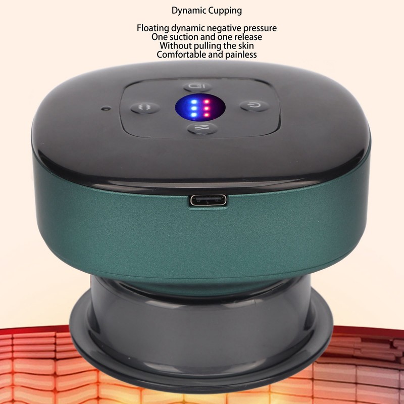 Electric Cupping Massager Machine Smart Heating 6 Levels Suction Rechargeable
