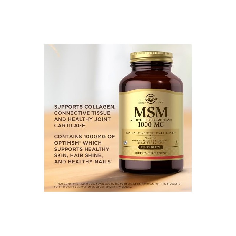 Solgar MSM 1000 mg - 120 Tablets - Gold Formula