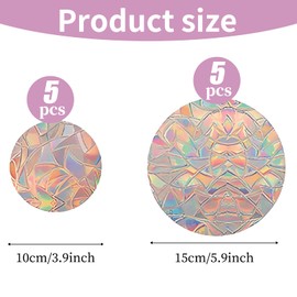 10 Prisma Sonnenfänger Fenster,Suncatcher Sticker,Fensteraufkleber,Fenster Aufkleber Regenbogen,Vogelschutz für Window,Rainbow Fenstersticker Stickers,Vogel Folie,Fensterbilder Sun Anti-Kollision