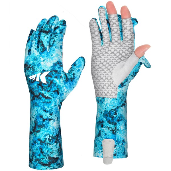 KastKing La Sal Pro Full Finger Fishing Gloves, UPF 50+