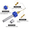 sourcing map 10pcs PCB Drill Bits 1/8" Shank 0.5mm Titanium