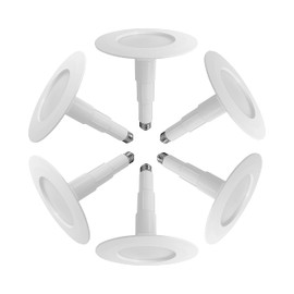 Jolux 6-Pack 5/6" Retrofit LED Recessed Lighting,12W=60W,3000K WarmWhite,800LM,Dimmable Can Lights,ETL,Damp Rated,Simple Installation Adjustable Retrofit Downlight,Bevel Trim,E26 Base