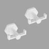 GERZWY White Bathroom Hooks, Double Towel Robe/Coat Clothes Hook Stainless