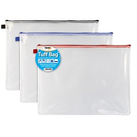 4 X A3 Tuff Bag Heavy Duty Strong Waterproof Storage Zip Wallet Case