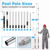 Greeily Pool Extension Pole, 3-11.8Ft Pool Poles for Cleaning Heavy
