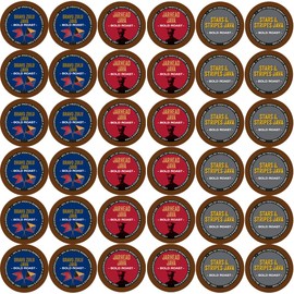 Military Java Group Coffee Pod (36) Variety Pack - Jarhead Java, Bravo Zulu Java, and Stars & Stripes Java