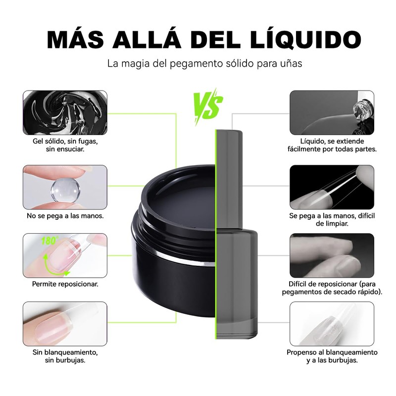 Cherimoya Gel Slido Pegamento para Uas 10g