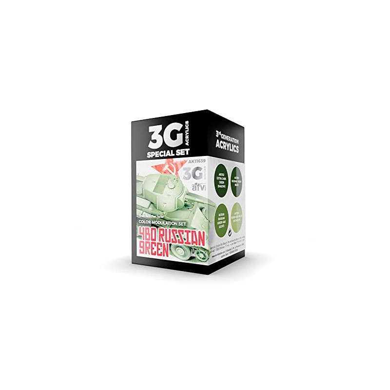 AK Acrylics 3Gen AVF Set AK11639 Modulation 4BO Russian Green