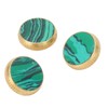 3 Pcs Trumpet Valve Cap Embedded Green Standard Metal Finger