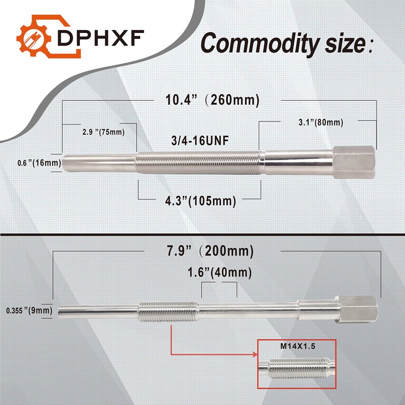 DPHXF Hardened Primary & Secondary Clutch Puller Tool kit. Contains