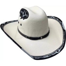 Artesanias Mickey Mexican Vaquero Cowboy Western Hat Tejana Sombrero Texana Sinaloa Cream Color M