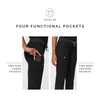 FIGS Kade Cargo Scrub Pants for Women - Black, 2XL