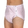 Suprima 1-249-011 Unisex PVC Briefs Buttonable Size S Transparent Blue