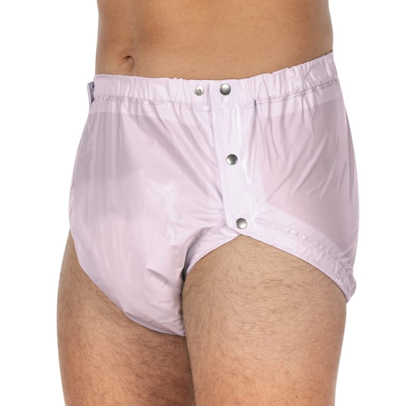 Suprima 1-249-011 Unisex PVC Briefs Buttonable Size S Transparent Blue