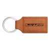 iPick Image - SRT-8 Logo Rectangular Brown Leather Key Chain