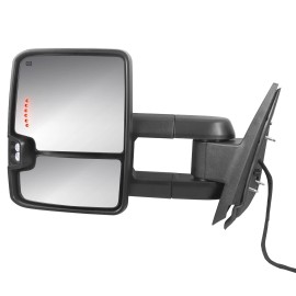 fitmotor Tow Mirrors Power Heated For 2007-2014 GMC Sierra Chevy Silverado Left & Right