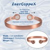EnerCoppeX Copper Bracelets Brazaletes for Women, Adjustable Cuff Bangles, Cross