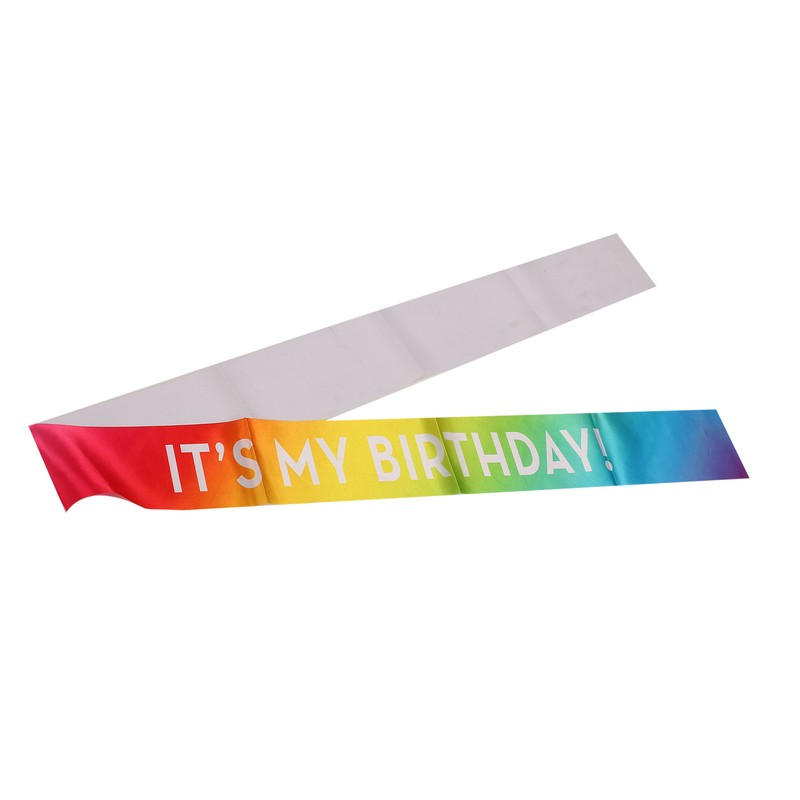 6 Pcs Birthday Sash Reusable Soft Comfortable Colorful Satin Birthday