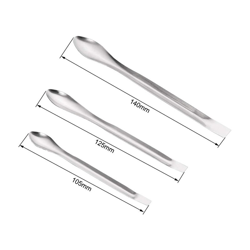 sourcing map Micro Scoop Stainless Steel Reagent Sampling Lab Spoon