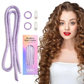 Lanzhire - Diadema pequeña sin calor, para rizar, sin calor, para cabello largo y corto, sin rulos de calor para dormir, diadema sin calor para dormir