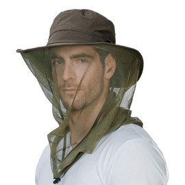 Comhats Net Fly Fishing Hat Summer Sun UV Exploring Men Nylon Bucket Hiking Boating Gardening Veil Hats Army Green X-Large XX-Large XL XXL