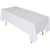 KaitatsuSen Rectangular Tablecloth Polyester Fabric, White, 150 x 200 cm