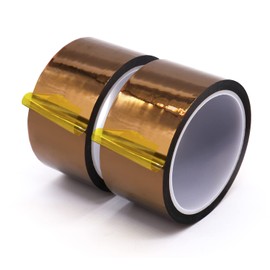 BOMEI PACK High Temp Tape, High Temperature, Heat Resistant Polyimide Film Tape for Sublimation Printing, Pack of 2, 50 mm x 33 m