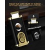 All-in-one Torch Lighter with Straight Sharp Tool, Built-in Punch, Holder,