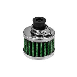 Rtunes Racing 5/8 Inches (15mm) Inlet Universal Engine Air Breather Filter w/clamp (GREEN, 15mm)