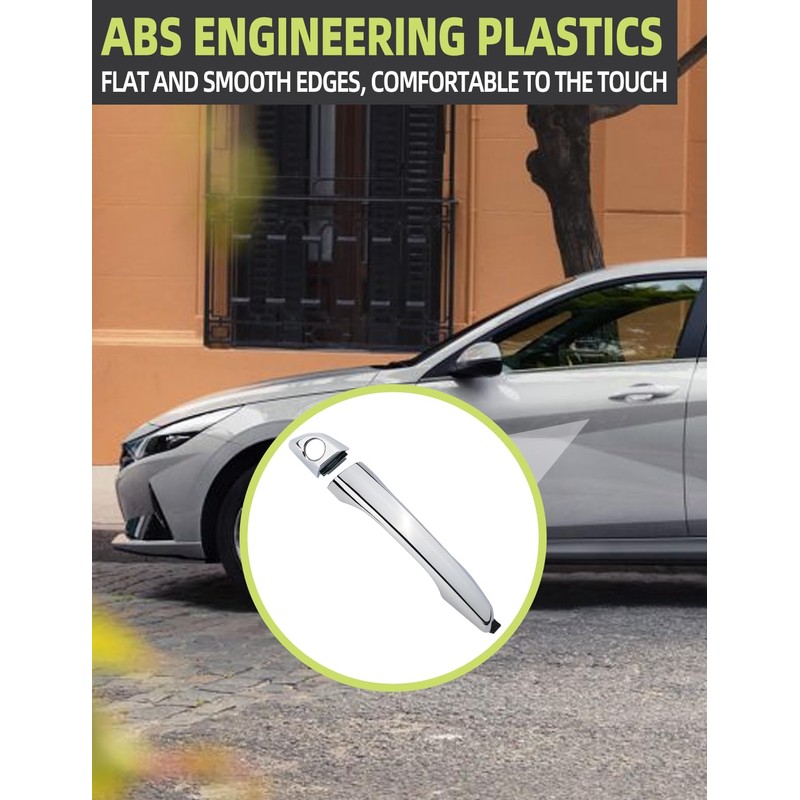 HONFQP Driver Side Exterior Door Handle Compatible with Hyundai Elantra