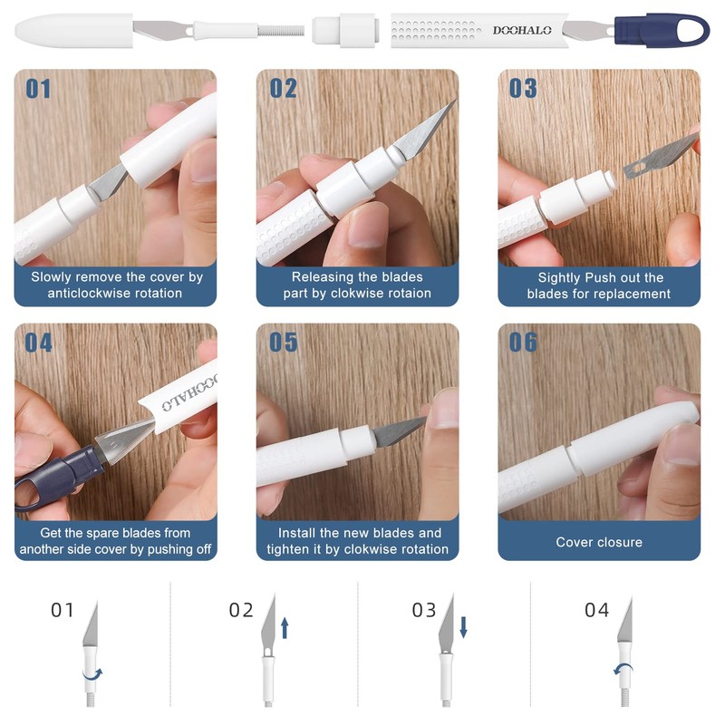 DOOHALO Weeding Tools for Vinyl Craft,6 Pcs Weeder Tools Bundle