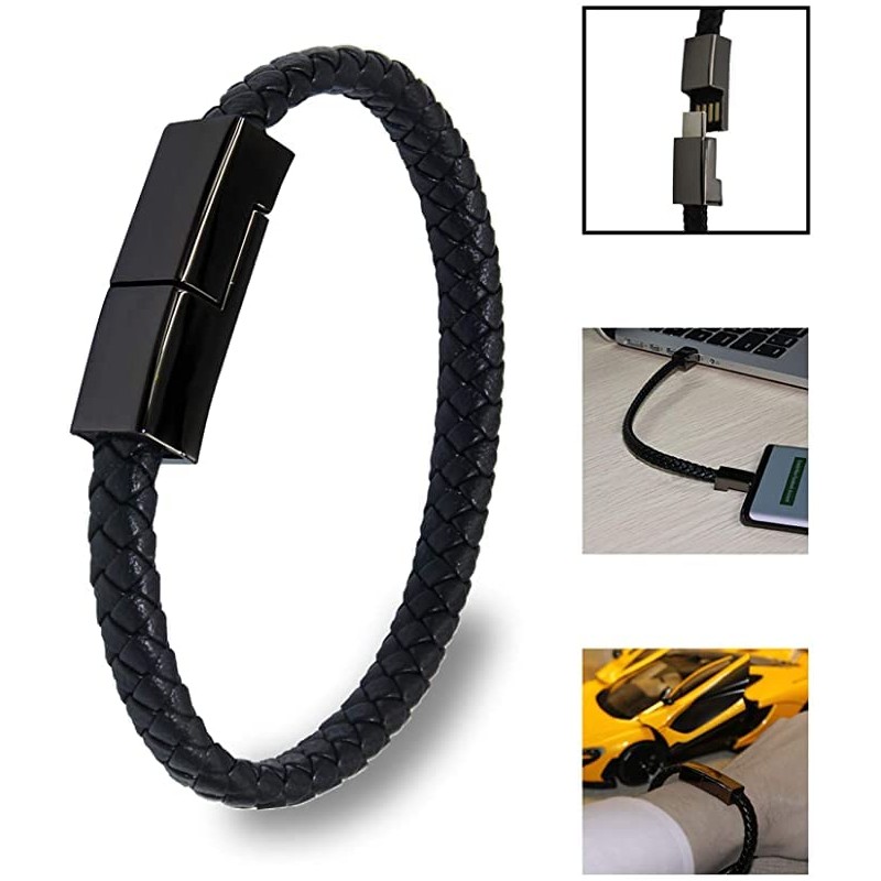 GeeBracelet Black Lightning Charging Cable