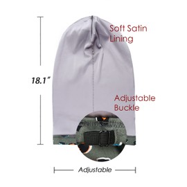 Hair Cover for Curly Hair Black Women Satin Lined Big Head Adjustable