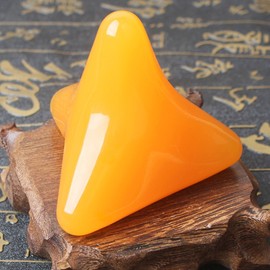Triangular horn beeswax resin jade gua sha massage tool acupressure stick massage pole Massage supplies 2ea
