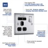 BG Electrical Single Switched Fast Charging Power Socket with Two