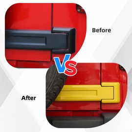 SQQP for JK Tailgate Hinge Cover,Spare Tire Rear Door Bracket Trim Cover Trim 2Pcs Compatible with 2007-2018 Jeep Wrangler JK & Unlimited (Yellow)