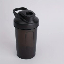 1pc Protein Shake Cup, 10.14oz Portable Flip Top Water Bottle with Seal Feature, Durable PP Material, Uncharged - Ideal for Gym,color: Black, capacity: 300ML