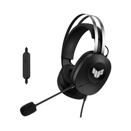ASUS TUF Gaming H1 Gen II Wired Gaming Headset (USB Type-A, 40mm Essence Driver, Virtual 7.1 Surround Sound, TeamSpeak Certified Microphone, 297 Gram Design, TUF Logo Lighting