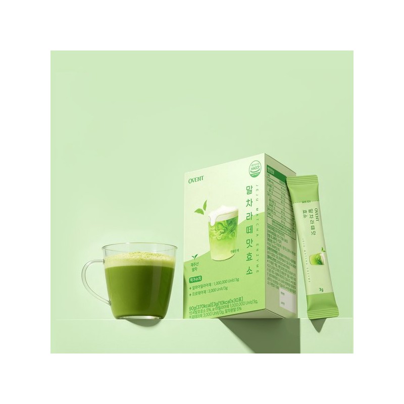 Obent 유기농 제주 말차라떼맛 효소 3g*30포 Organic Jeju Matcha Latte
